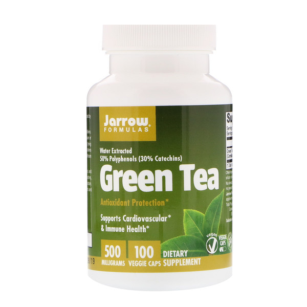 Jarrow Formulas, Green Tea, 500 mg, 100 Veggie Caps iHerb