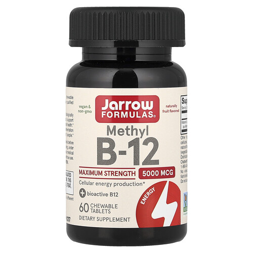 Jarrow Formulas Methyl B-12, 5,000 mcg, 60 Chewable Tablets