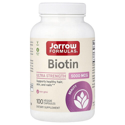 Jarrow Formulas, Biotin, 100 Veggie Capsules