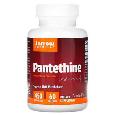 Jarrow Formulas Пантетин, 450 мг, 60 мягких таблеток