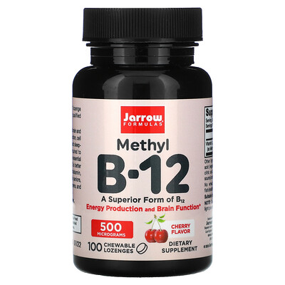 

Jarrow Formulas Methyl B-12 Cherry 500 mcg 100 Chewable Lozenges