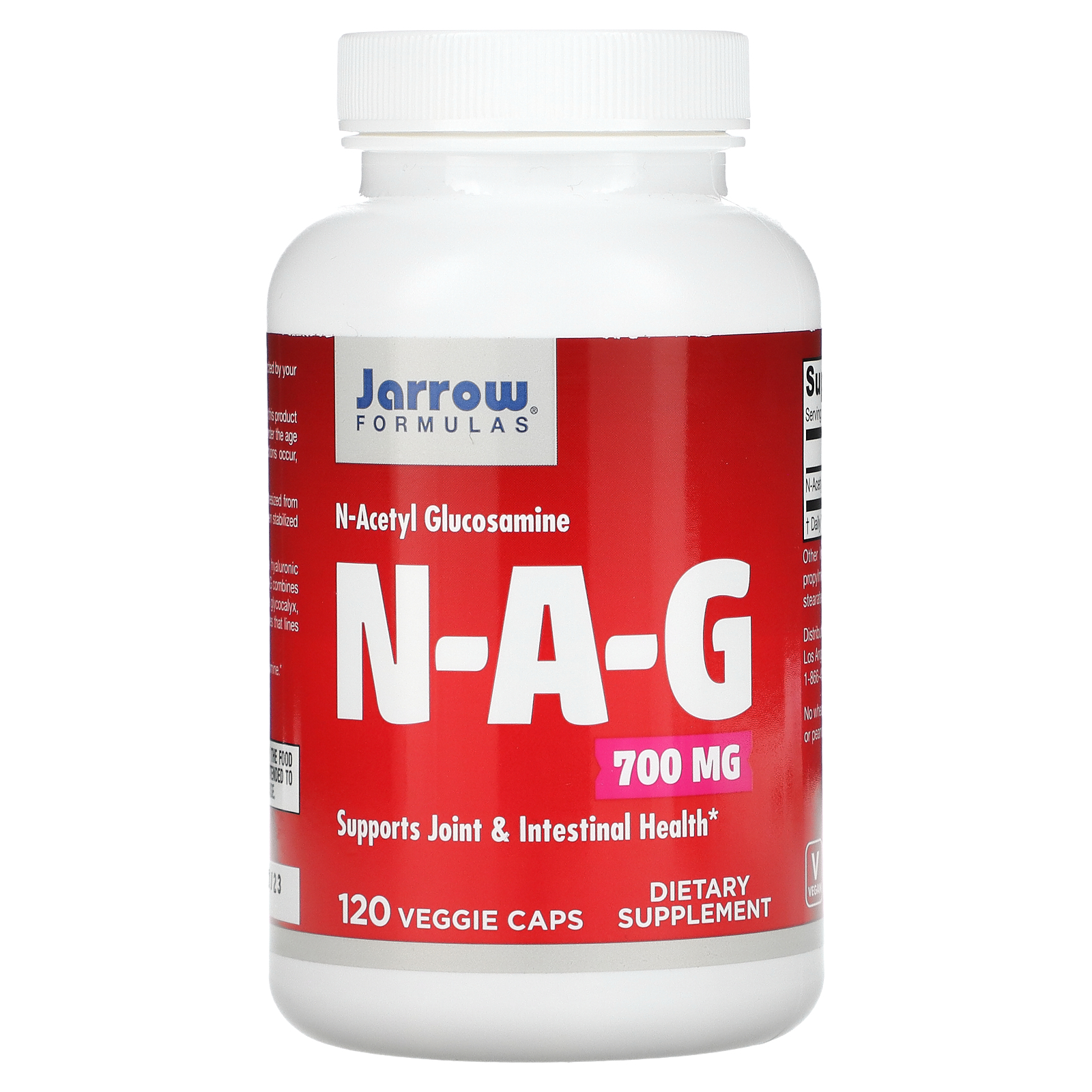 Jarrow Formulas, N-A-G, 700 mg, 120粒（ベジタリアンカプセル）