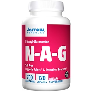 Купить Jarrow Formulas, N-A-G (N-ацетилглюкозамин), 700 мг, 120 вегетариансикх капсул  на IHerb