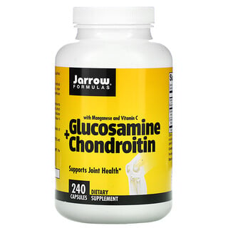 Jarrow Formulas, Glucosamine + Chondroitin with Manganese and Vitamin C, 240 Capsules