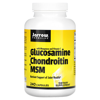 

Jarrow Formulas Glucosamine + Chondroitin + MSM 240 Capsules