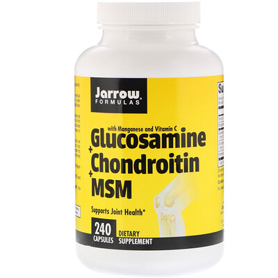 Jarrow Formulas Глюкозамин с хондроитином и МСМ, 240 капсул
