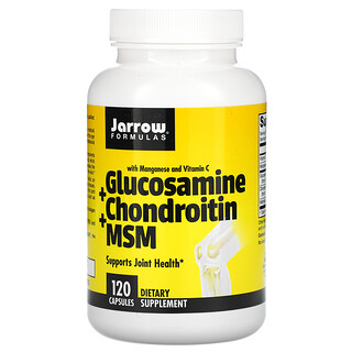Jarrow Formulas, Glucosamina, condroitina y MSM con manganeso y vitamina C, 120 cápsulas