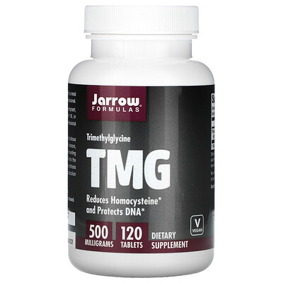 Jarrow Formulas TMG, Trimethylglycine, 500 мг, 120 таблеток