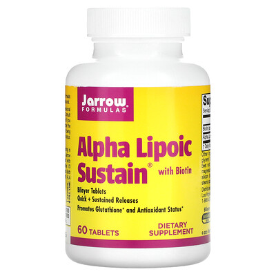 

Jarrow Formulas Alpha Lipoic Sustain with Biotin 60 Tablets