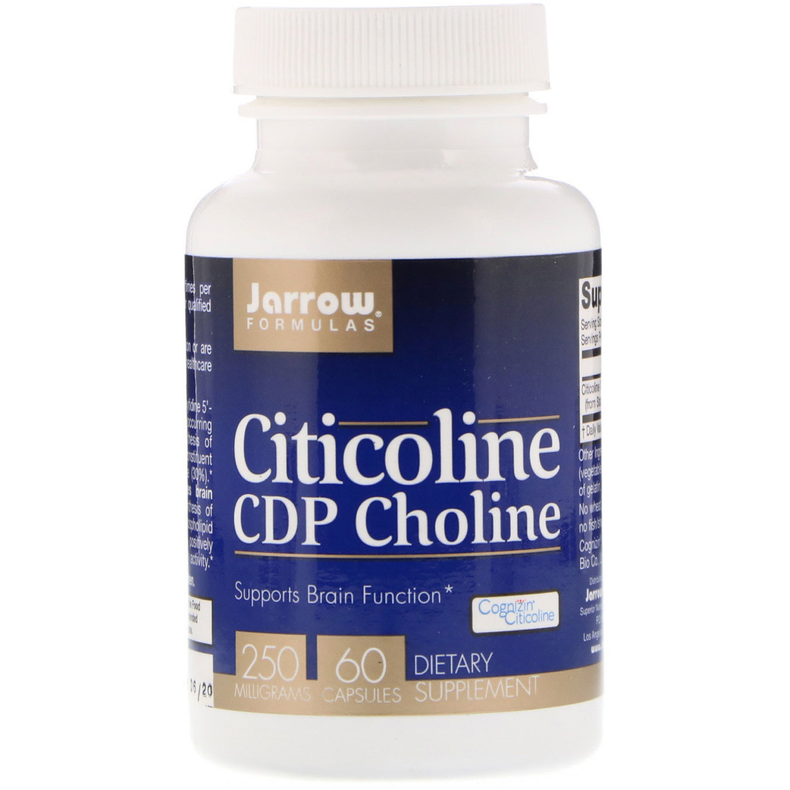 Jarrow Formulas Citicoline Cdp Choline 250 Mg 60 Capsules Iherb