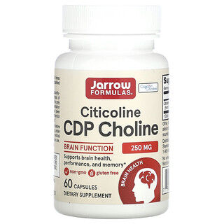 Jarrow Formulas, Citicolina, 250 mg, 60 cápsulas