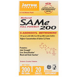 Jarrow Formulas, SAM-e (S-Adenosyl-L-Methionine) 200, 200 мг, 20 кишечнорастворимых таблеток отзывы