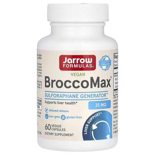 Jarrow Formulas Vegan BroccoMax, 60 Veggie Capsules (17.50 mg per Capsule)