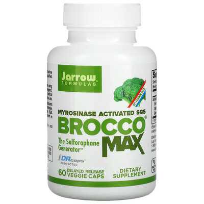 

Jarrow Formulas, BroccoMax, Myrosinase Activated SGS, 60 Delayed Release Veggie Caps