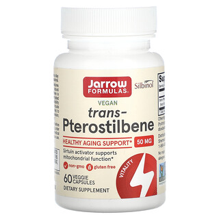 Jarrow Formulas, 反式紫檀芪，50 毫克，60 粒素食胶囊