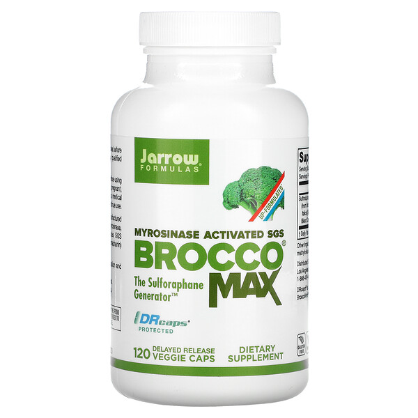 Jarrow Formulas‏, ‏BroccoMax, ‏120 כמוסות צמחיות בשחרור מעוכב
