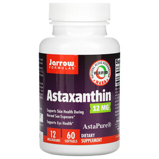 Jarrow Formulas, Astaxantina, 12 mg, 60 cápsulas blandas