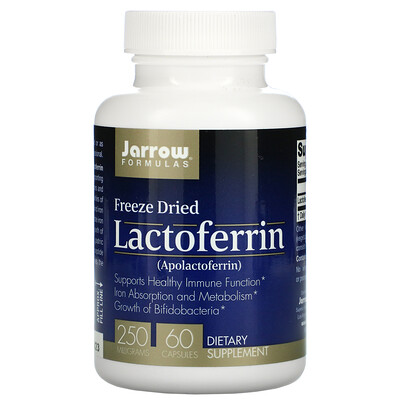 

Jarrow Formulas Lactoferrin, Freeze Dried, 250 mg, 60 Capsules