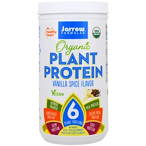 Jarrow Formulas, Organic Plant Protein, Vanilla Spice Flavor, 16 oz (450 g)