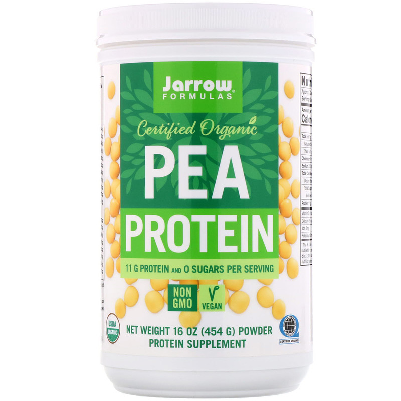 Jarrow Formulas, Certified Organic Pea Protein, 16 oz (454 g) iHerb