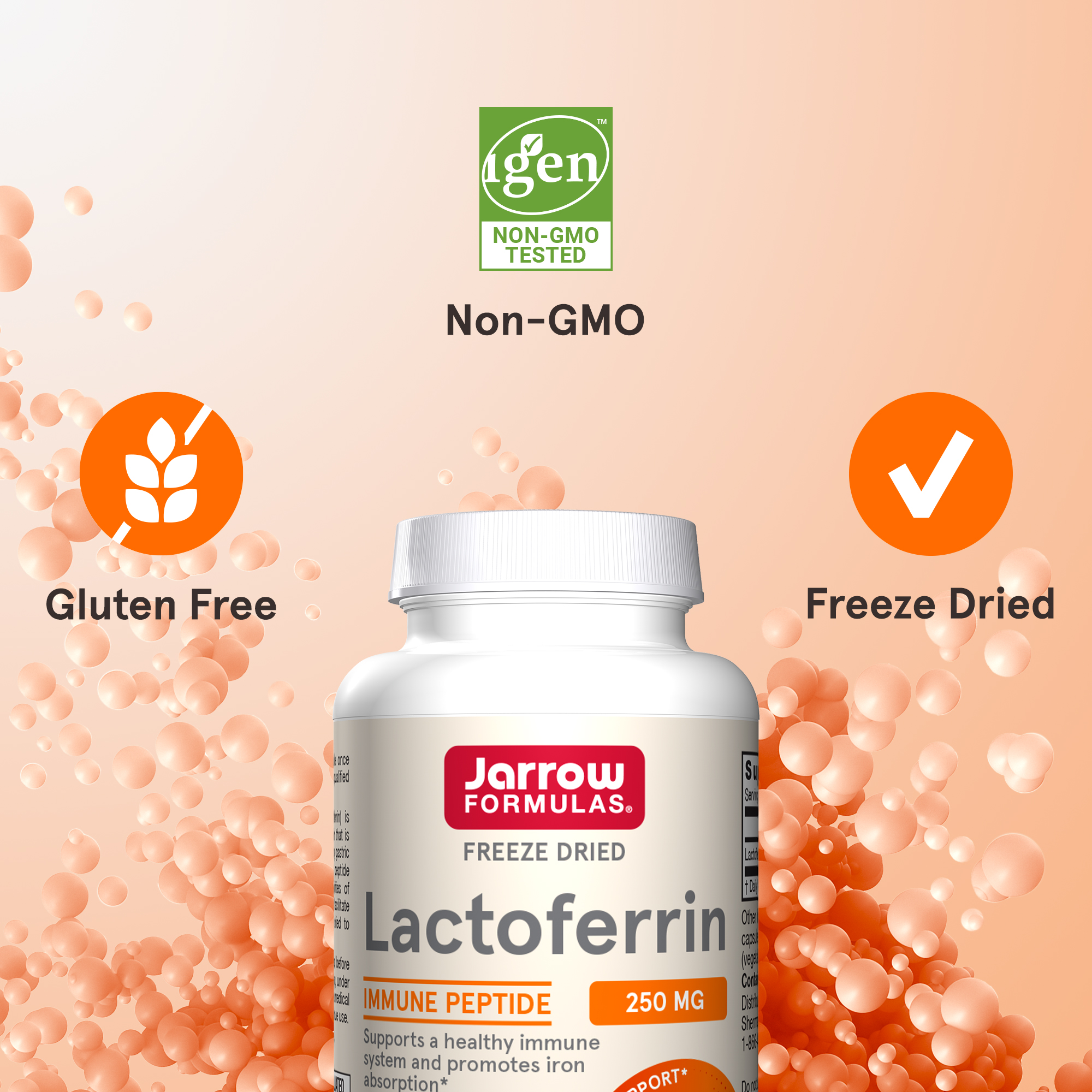 Jarrow Formulas, Lactoferrin, Freeze Dried, 250 mg, 30 Capsules