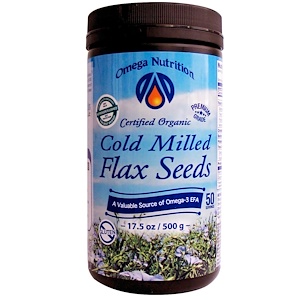 Отзывы о джэрроу формулас, Omega Nutrition, Certified Organic Cold Milled Flax Seeds, 17.5 oz (500 g)