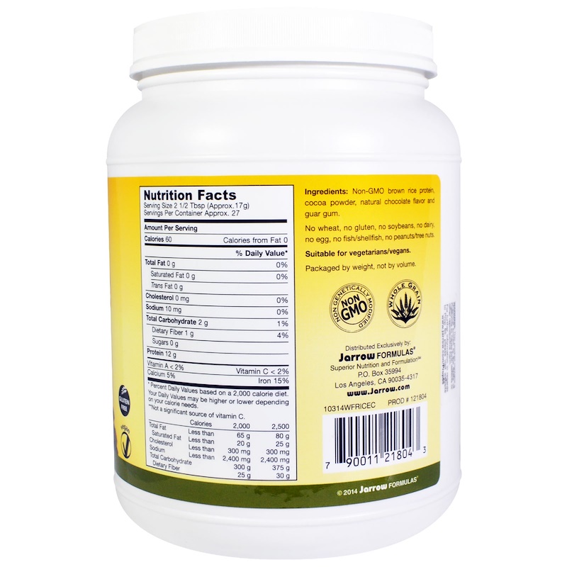 Jarrow Formulas, Ultra Smooth, Brown Rice Protein Concentrate