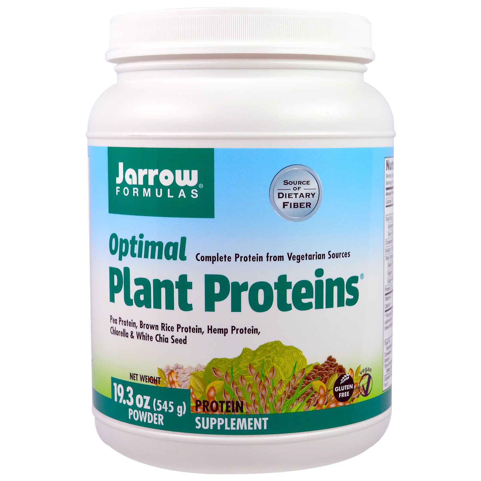 Jarrow Formulas, Optimal Plant Proteins, Powder, 19.3 oz (545 g