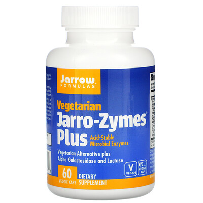 Jarrow Formulas Jarro-Zymes Plus, вегетарианский, 60 вегетарианских капсул