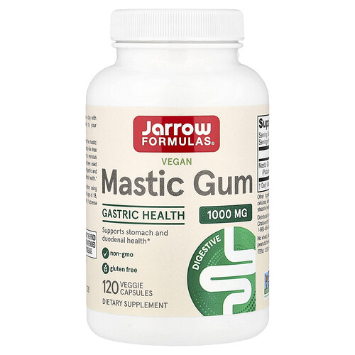 Jarrow Formulas Vegan Mastic Gum, 120 Veggie Capsules (500 mg per Capsule)