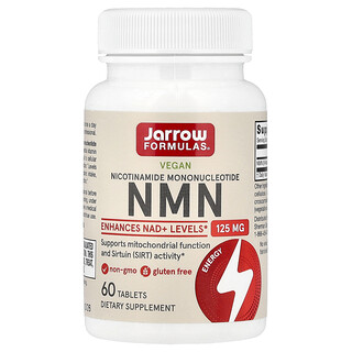 Jarrow Formulas, веганский NMN, 125 мг, 60 таблеток