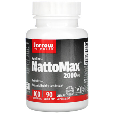 Jarrow Formulas NattoMax, 2000 FU, 100 мг.ю 90 растительных капсул