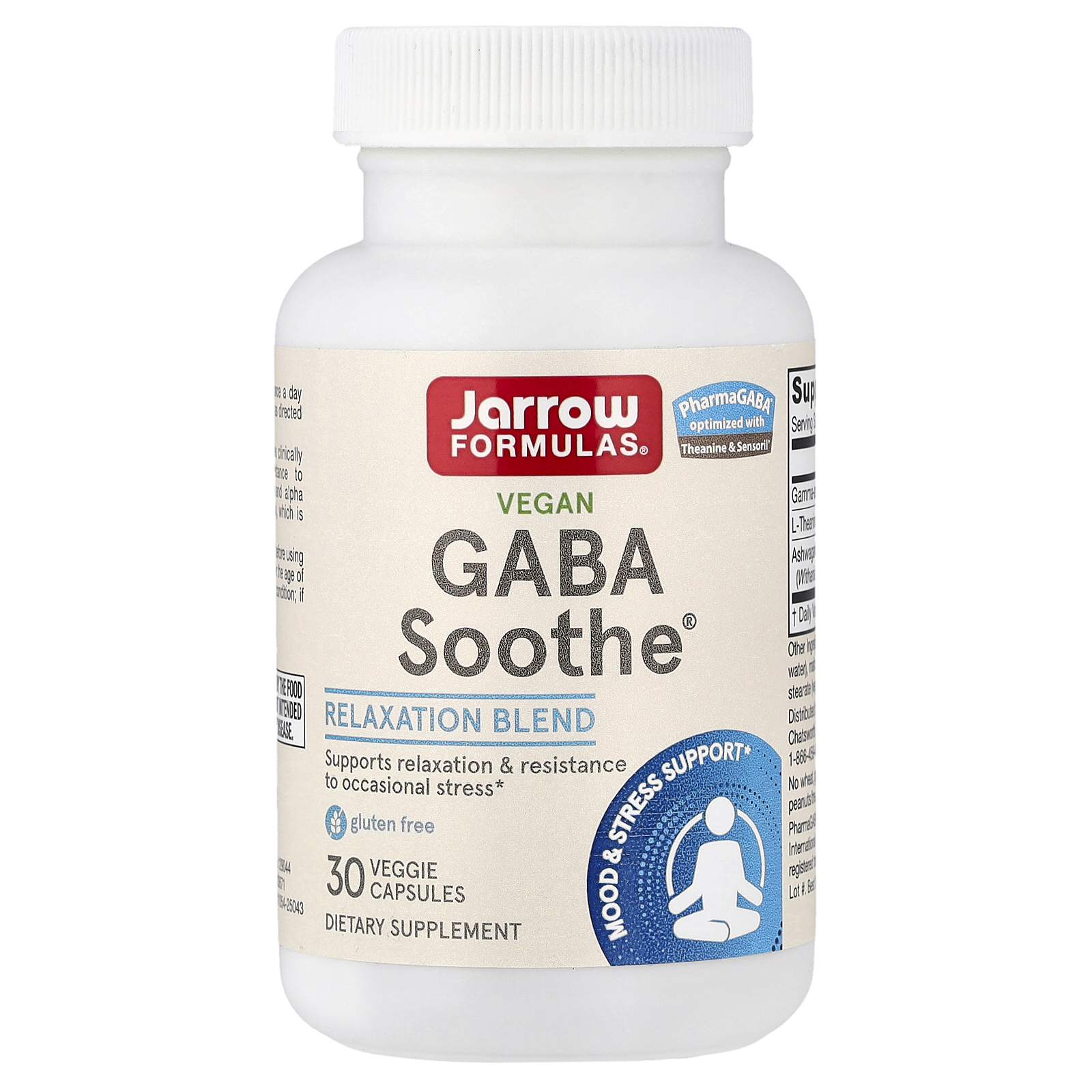 Jarrow Formulas (자로우포뮬러스), 비건 GABA Soothe®, 베지 캡슐 30정