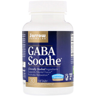 Jarrow Formulas, GABA Soothe, 30 растительных капсул