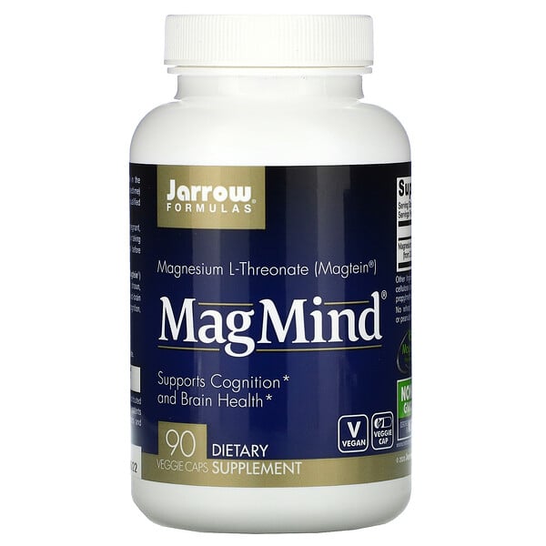 Jarrow Formulas‏, MagMind‏, תוסף לבריאות המוח, 90 כמוסות צמחיות