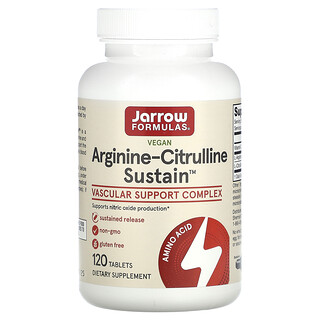 Jarrow Formulas, Arginine-Citrulline Sustain, Suplemento alimentario, 120 comprimidos