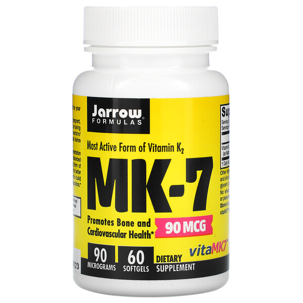 Jarrow Formulas‏, MK-7, ‏90 מק"ג, 60 כמוסות רכות