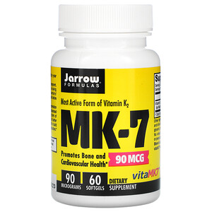 Отзывы о джэрроу формулас, MK-7, Vitamin K2 as MK-7, 90 mcg, 60 Softgels