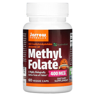 Jarrow Formulas, Methyl Folate, Methylfolat, 400 mcg, 60 vegetarische Kapseln