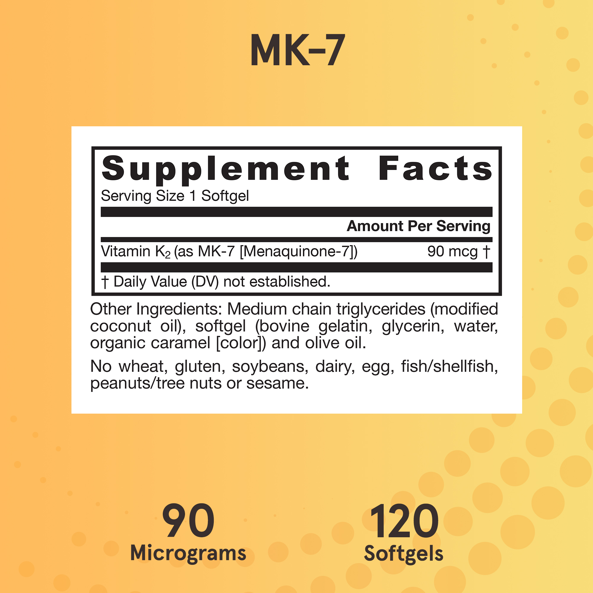 Jarrow Formulas, MK7, Vitamin K2 as MK7, 90 mcg, 120 Softgels