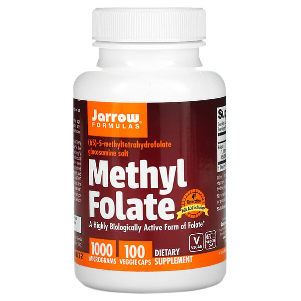 Methyl Folate, 1,000 mcg, 100 Veggie Caps