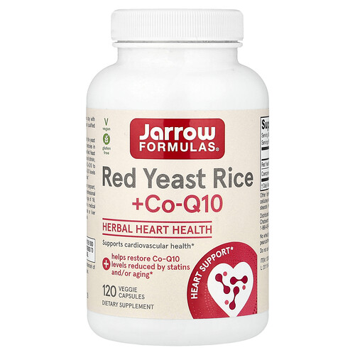Jarrow Formulas, Red Yeast Rice + Co-Q10, Rotschimmelreis + CoQ10, 120 pflanzliche Kapseln