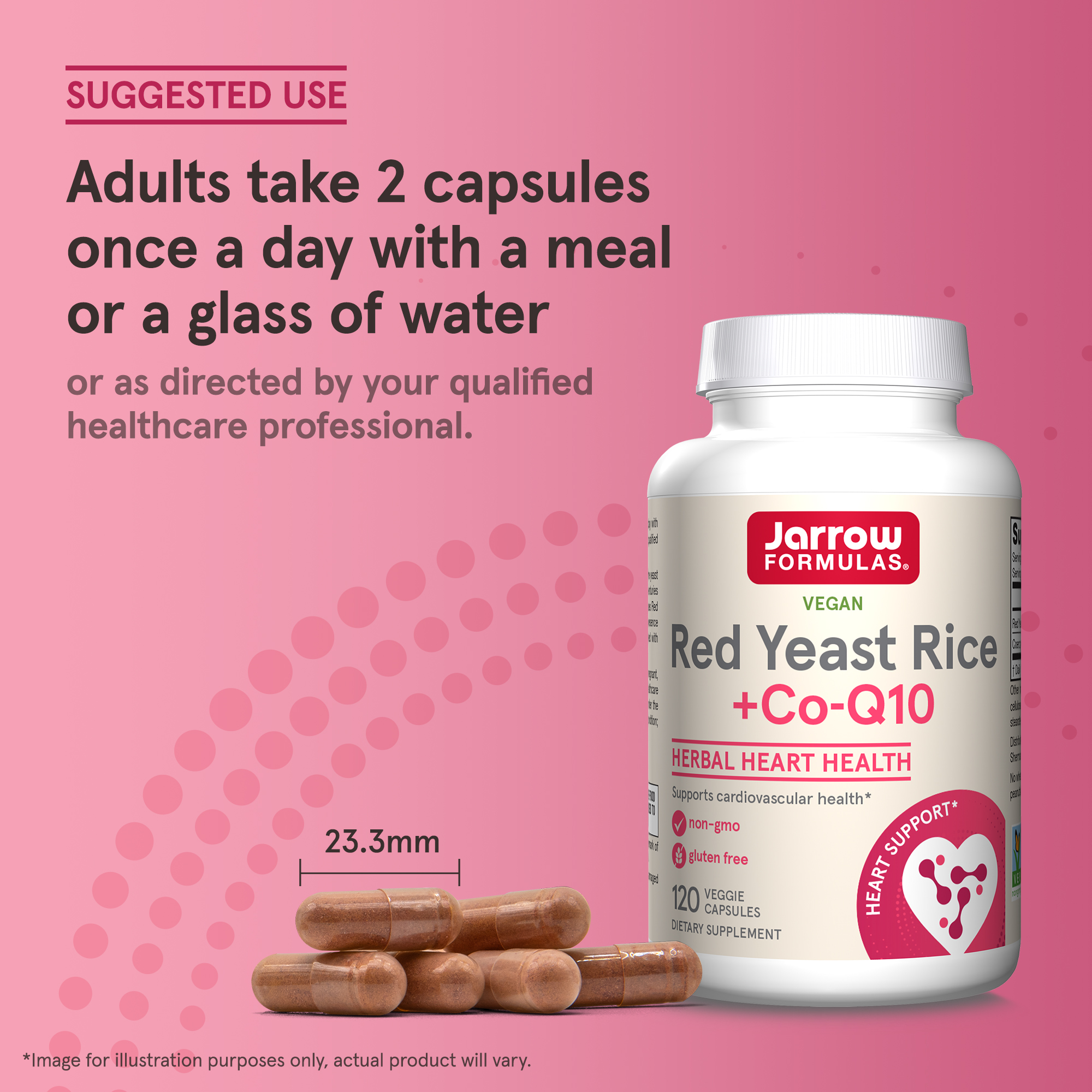 Jarrow Formulas, Red Yeast Rice + CoQ10, 120 Veggie Caps