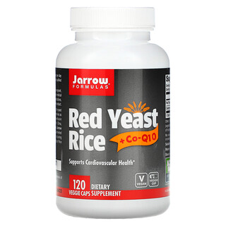 Jarrow Formulas, أرز الخميرة الحمراء + الإنزيم المساعد Q10، 120 كبسولة نباتية
