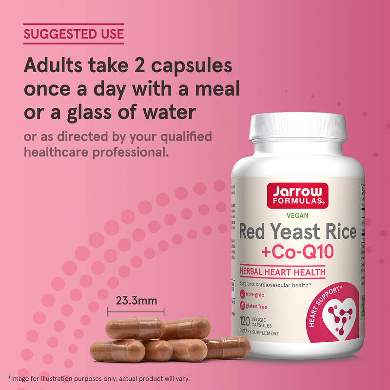 Jarrow Formulas, Red Yeast Rice + CoQ10, 120 Veggie Caps