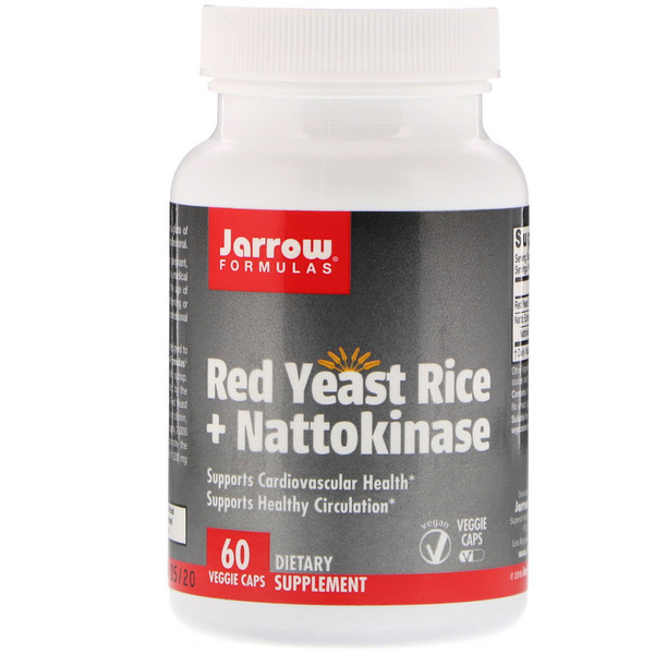 Jarrow Formulas, Red Yeast Rice + Nattokinase, 60 Veggie 