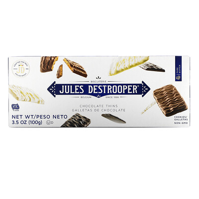 Jules Destrooper Печенье в шоколаде, 100 г (3,5 унции)