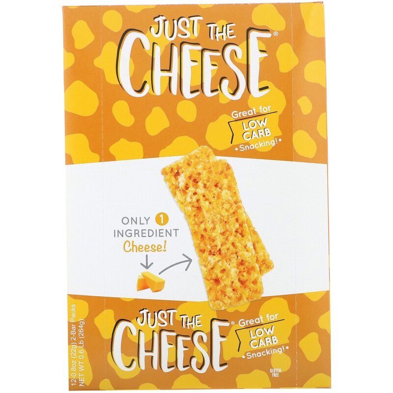 Just The Cheese, Aged Cheddar Bars, 12 Bars, 0.8 oz (22 g) iHerb