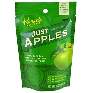 Karen's Naturals, Премиум-класса, просто яблоки, 0,75 унции (21 г)