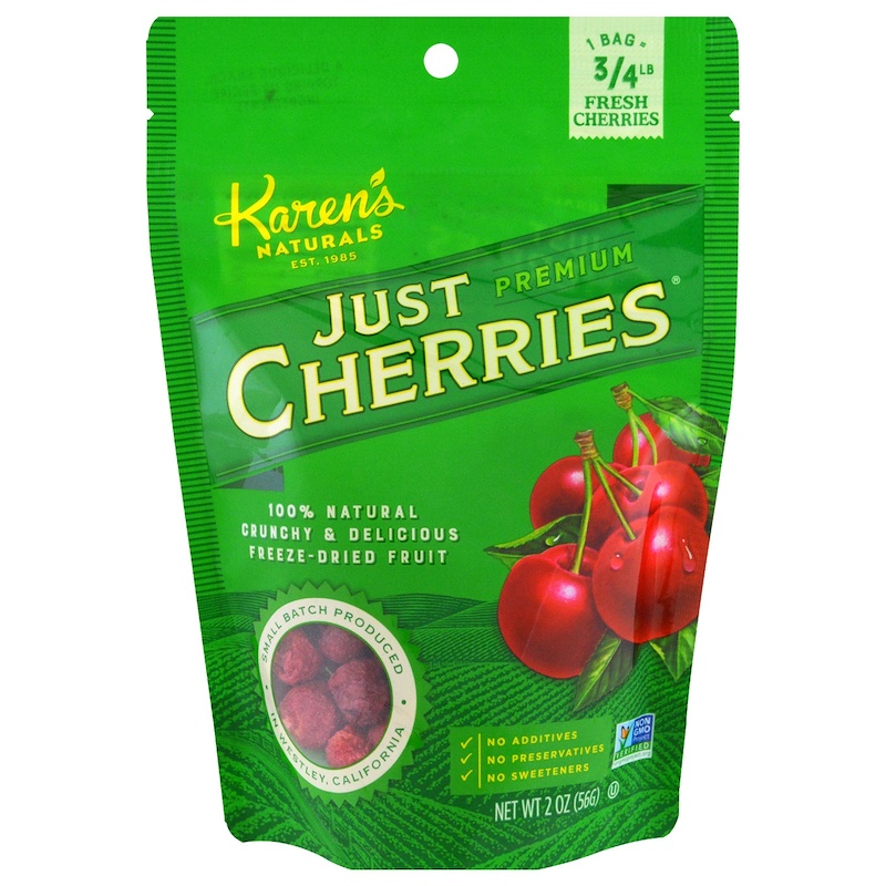 karens naturals, just premium cherries, 2 oz (56 g)